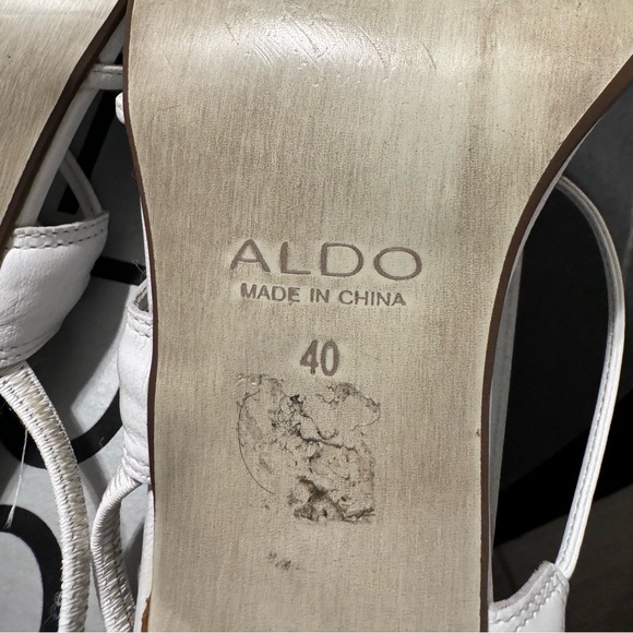 ALDO White high heels sandals Size 9.5 or40 - Picture 4 of 9